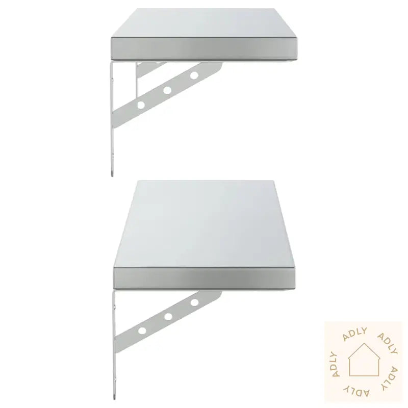 Vegghyller 2 Stk 75X23,5 Cm Sølv Rustfritt Stål