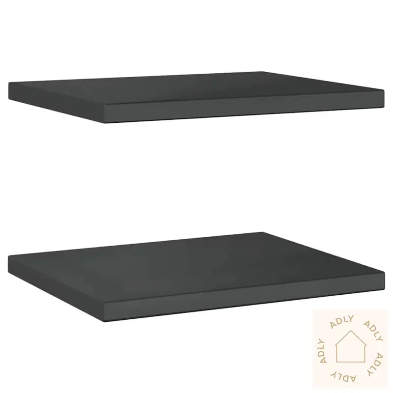 Vegghyller 2 Stk 50X40X3 Cm Svart Rustfritt Stål