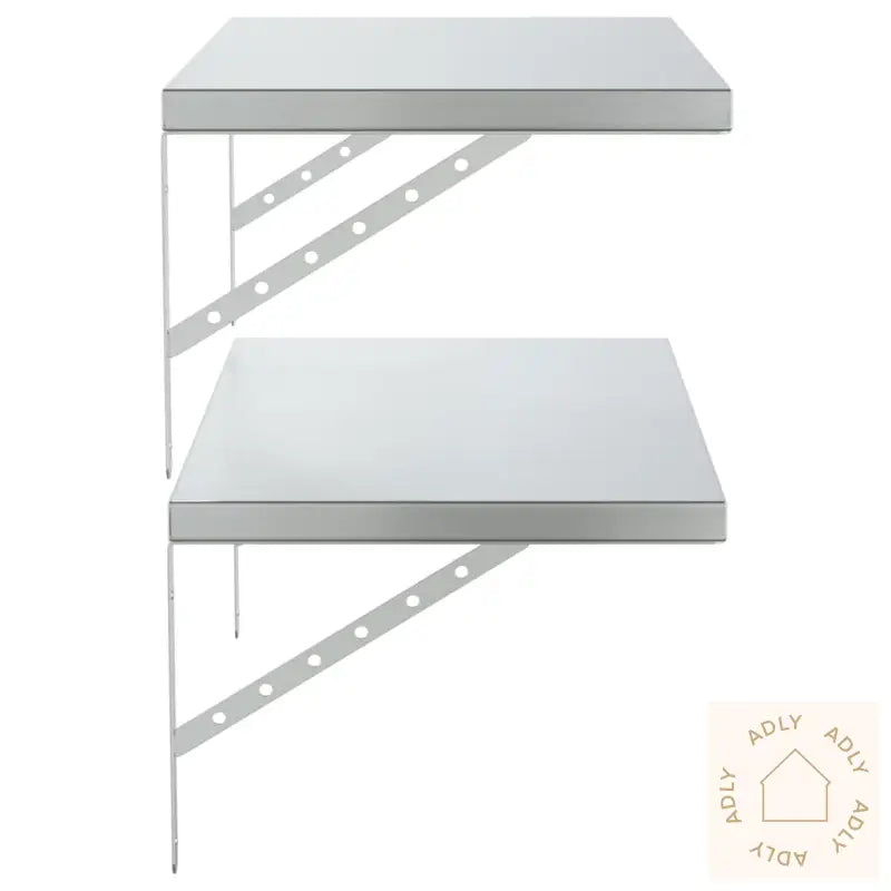 Vegghyller 2 Stk 75X40 Cm Sølv Rustfritt Stål