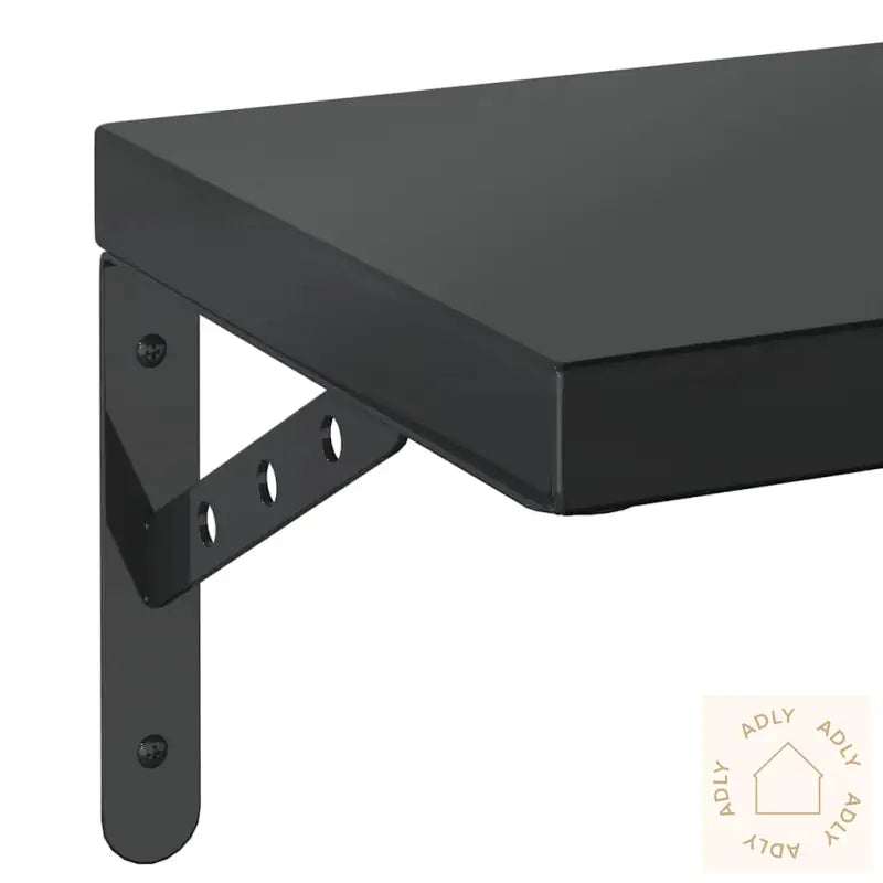 Vegghyller 2 Stk 100X23,5 Cm Svart Rustfritt Stål