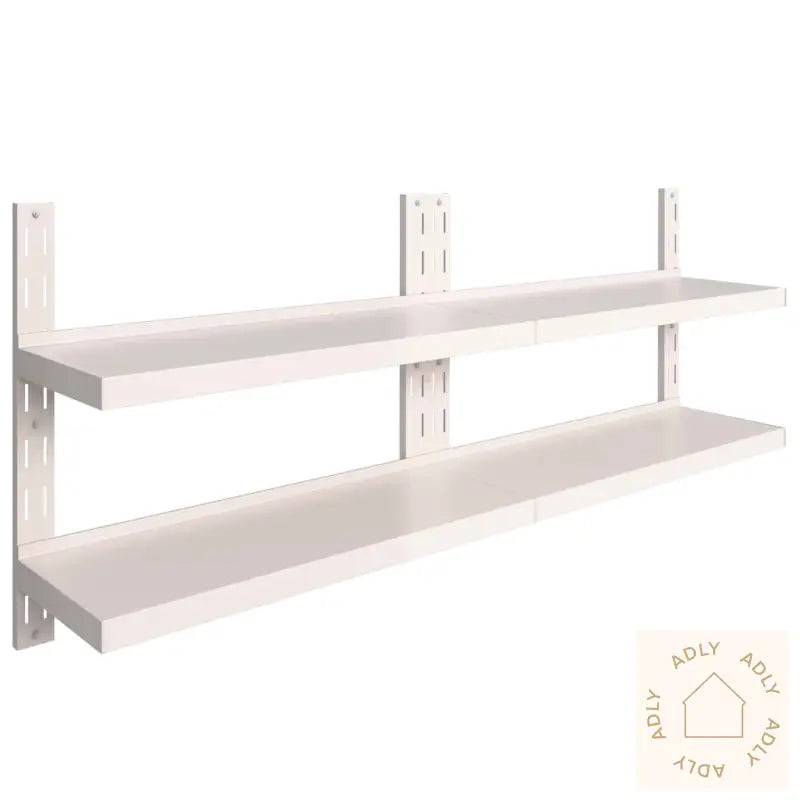 Flytende Vegghyller 2 Nivåer 2 Stk Rustfritt Stål 200X30 Cm