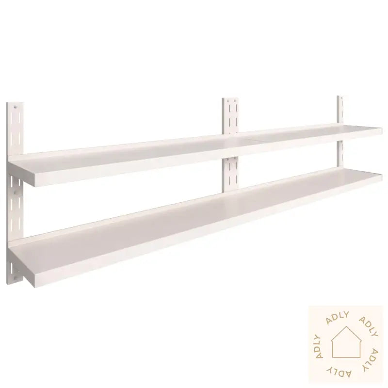 Flytende Vegghyller 2 Nivåer 2 Stk Rustfritt Stål 300X30 Cm