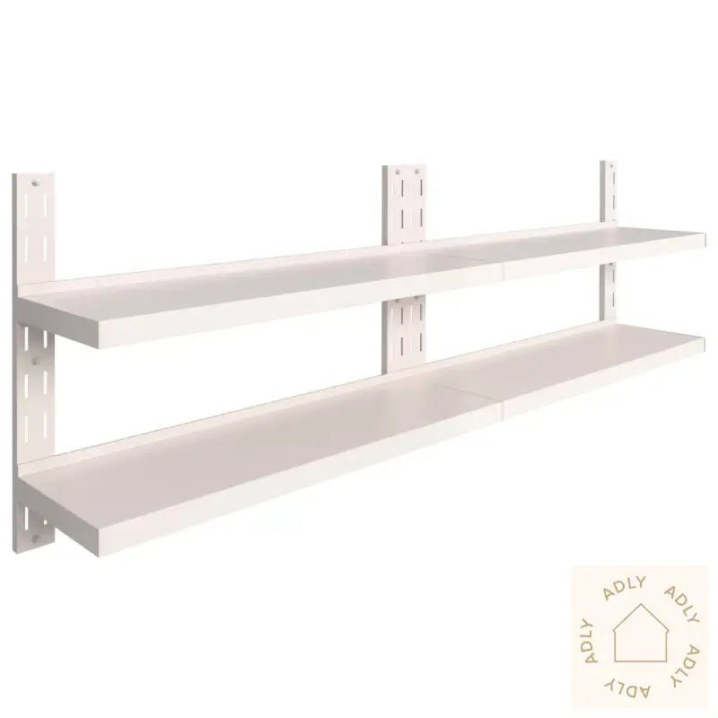 Flytende Vegghyller 2 Nivåer 2 Stk Rustfritt Stål 240X30 Cm