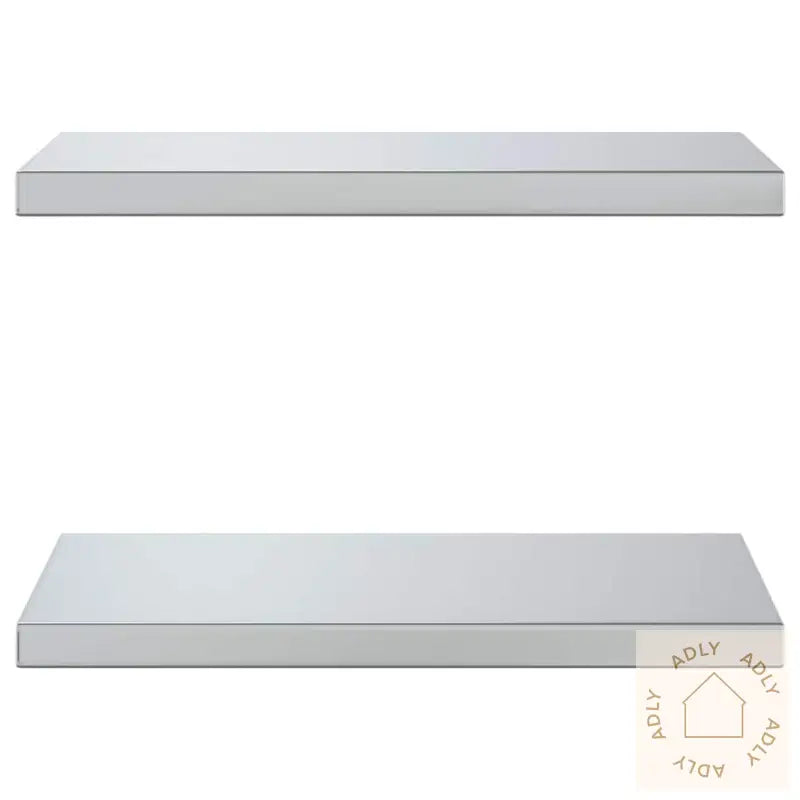 Vegghyller 2 Stk 50X30X3 Cm Sølv Rustfritt Stål