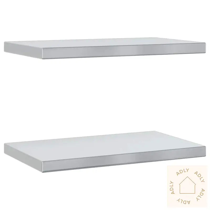 Vegghyller 2 Stk 50X30X3 Cm Sølv Rustfritt Stål