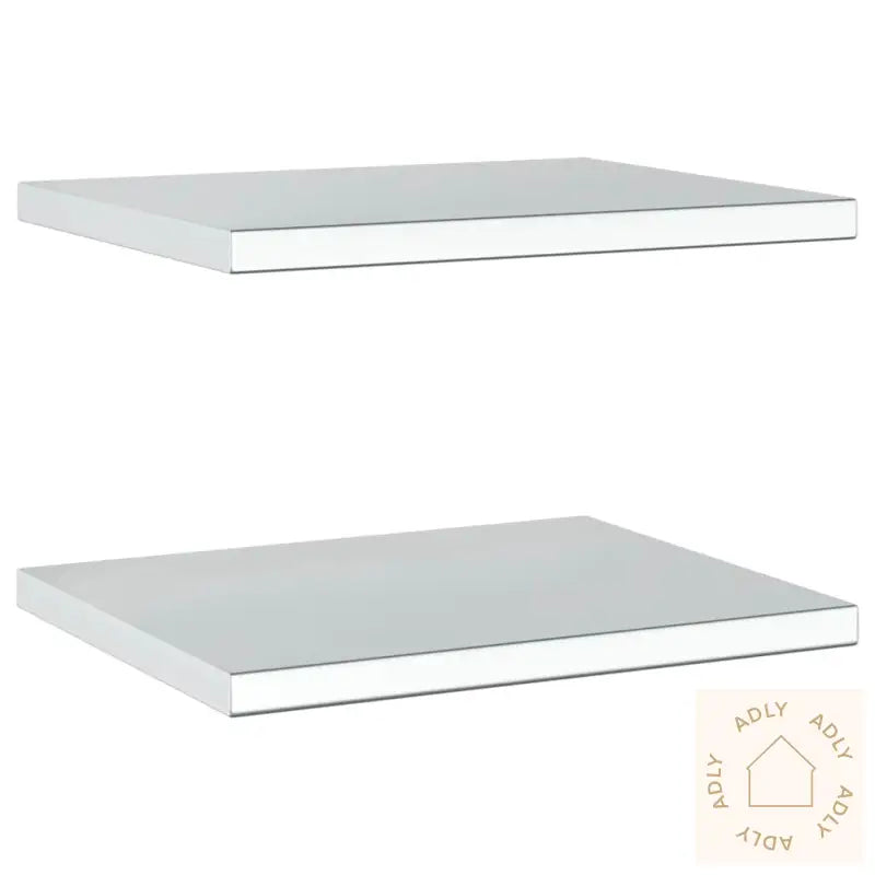 Vegghyller 2 Stk 50X40X3 Cm Sølv Rustfritt Stål
