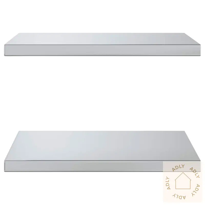 Vegghyller 2 Stk 50X40X3 Cm Sølv Rustfritt Stål