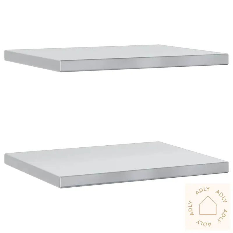 Vegghyller 2 Stk 50X40X3 Cm Sølv Rustfritt Stål