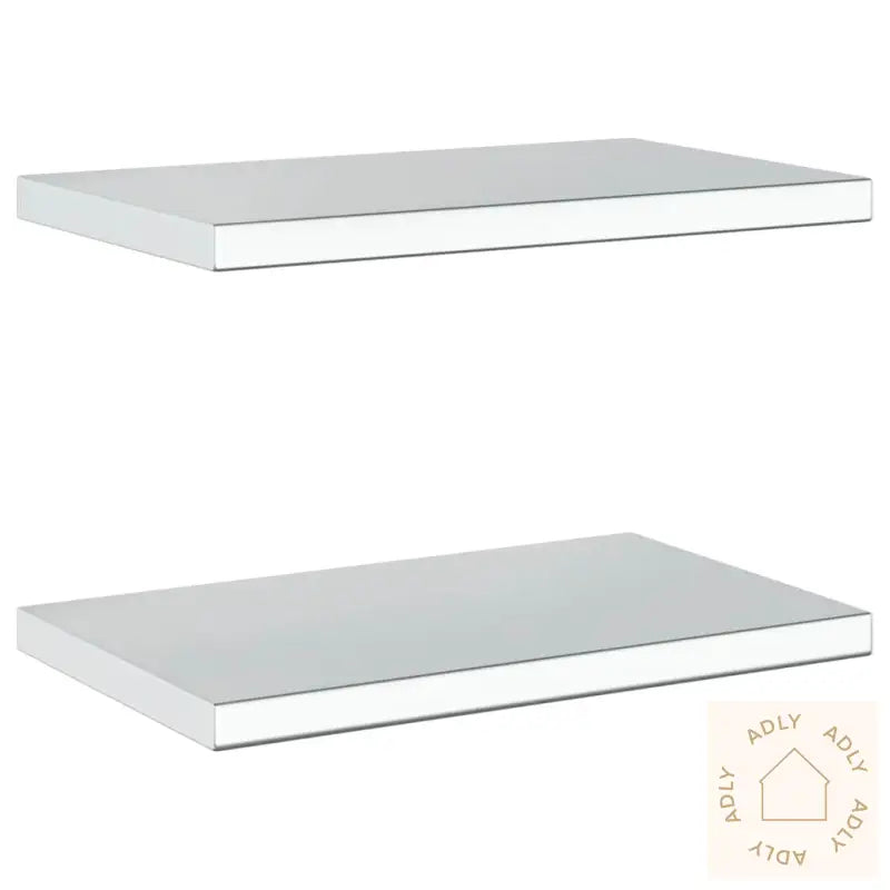 Vegghyller 2 Stk 50X30X3 Cm Sølv Rustfritt Stål