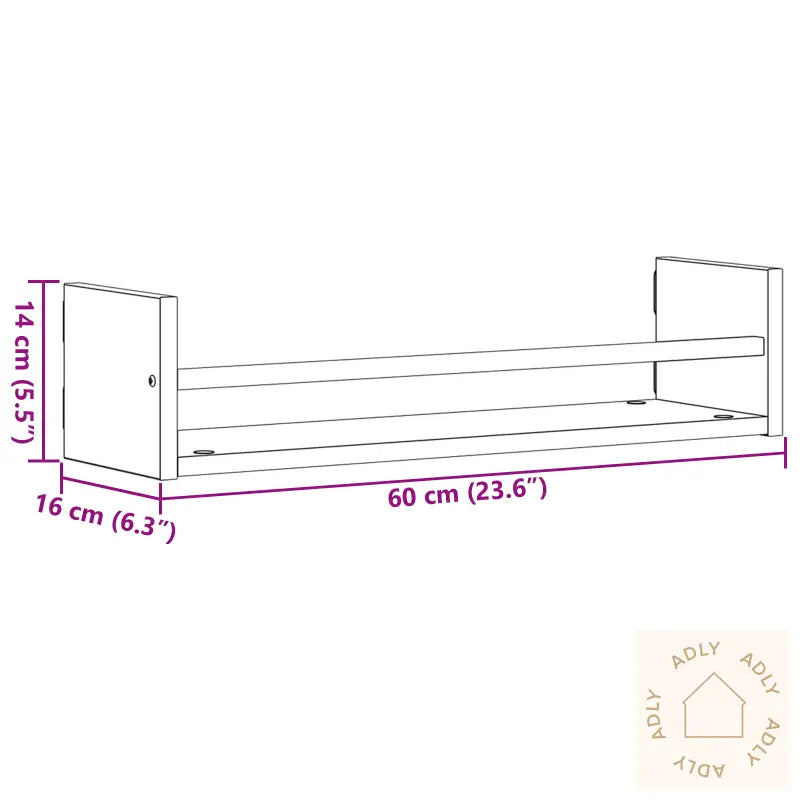 Vegghyller 2 Stk Gamelt Tre 60X16X14 Cm Ingeniørtre