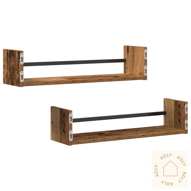 Vegghyller 2 Stk Gamelt Tre 60X16X14 Cm Ingeniørtre