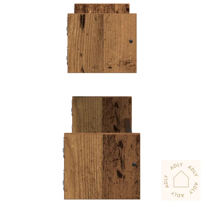 Vegghyller 2 Stk Gamelt Tre 60X16X14 Cm Ingeniørtre