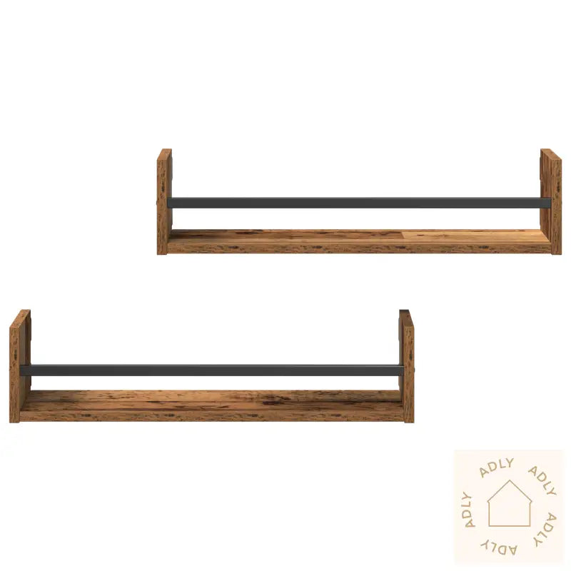 Vegghyller 2 Stk Gamelt Tre 60X16X14 Cm Ingeniørtre