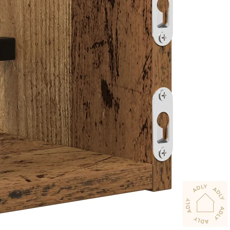 Vegghyller 2 Stk Gamelt Tre 60X16X14 Cm Ingeniørtre