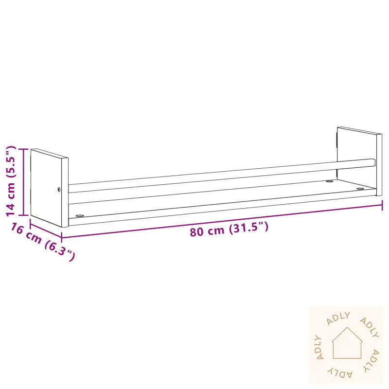 Vegghyller 2 Stk Gammelt Tre 80X16X14 Cm Ingeniørtre