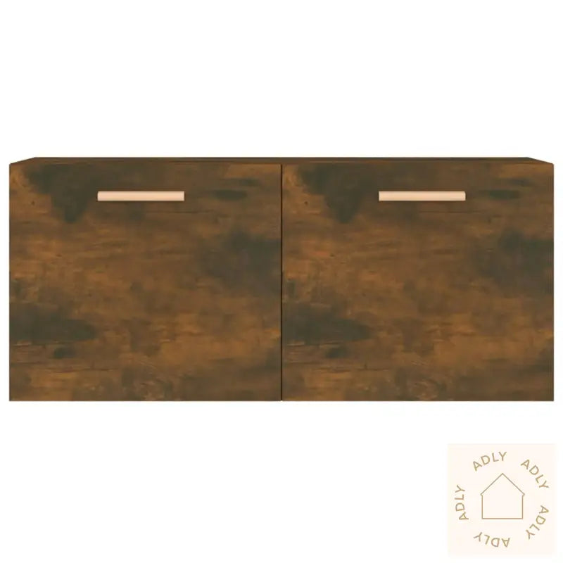 Veggskap Røkt Eik 80X35X36,5 Cm Konstruert Tre