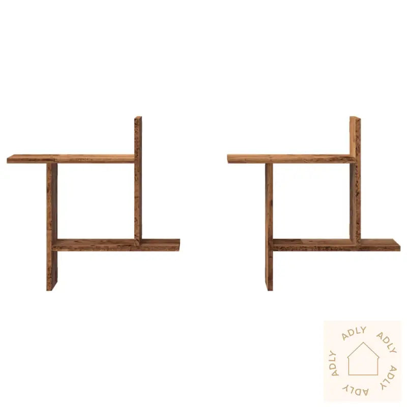 Vegghyller 2 Stk Gammelt Tre 50X12X50 Cm Konstruert Tre