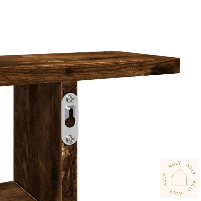 Vegghyller 2 Stk Røkt Eik 38X12X38 Cm Konstruert Tre