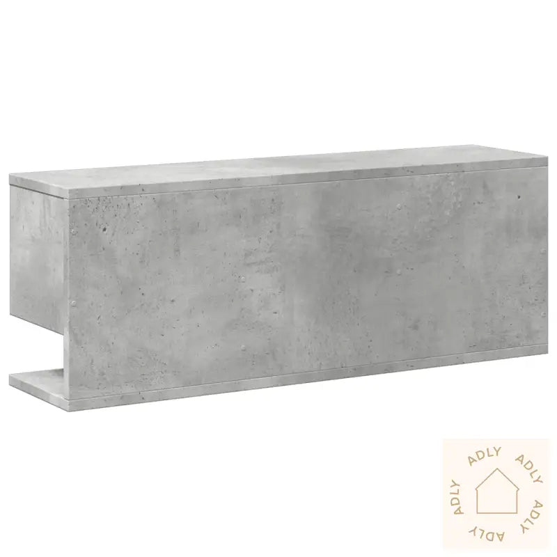 Veggskap 80X20X30 Cm Betonggrå Konstruert Tre