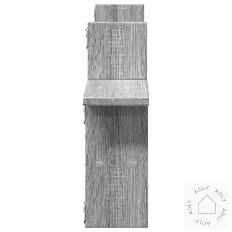 Vegghyller 2 Stk Grå Sonoma 38X12X38 Cm Konstruert Tre