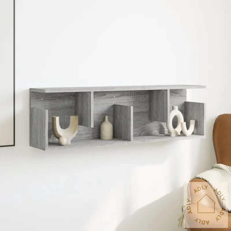 Veggskap 100X20X30 Cm Grå Sonoma Konstruert Tre