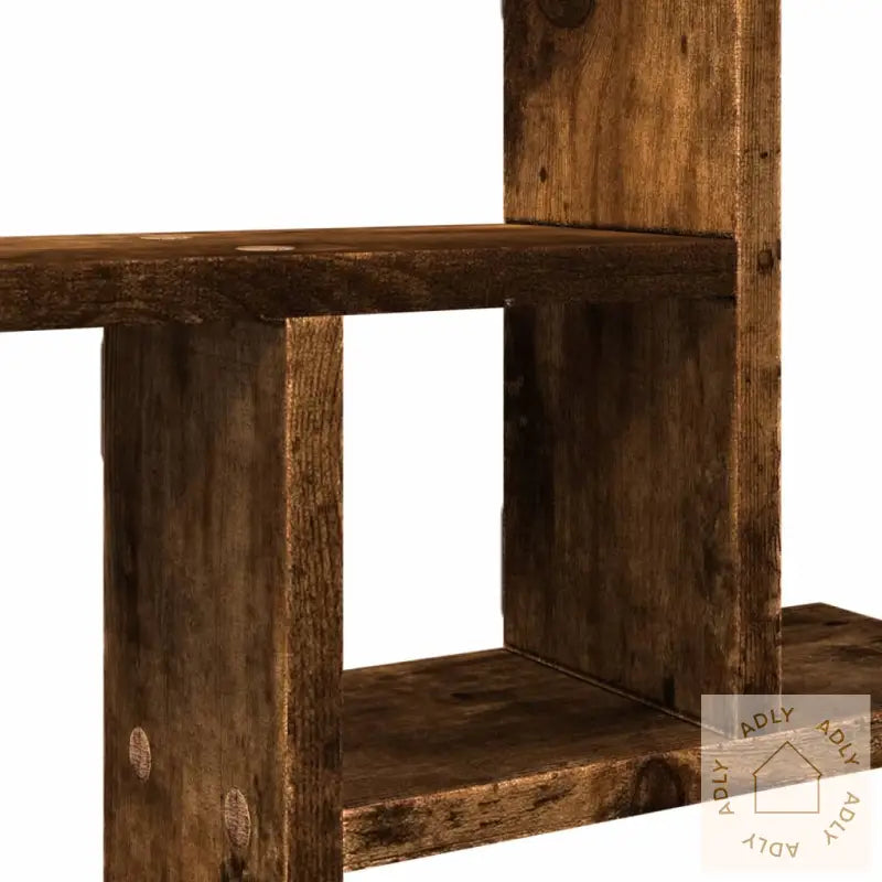 Vegghyller 2 Stk Røkt Eik 38X12X38 Cm Konstruert Tre