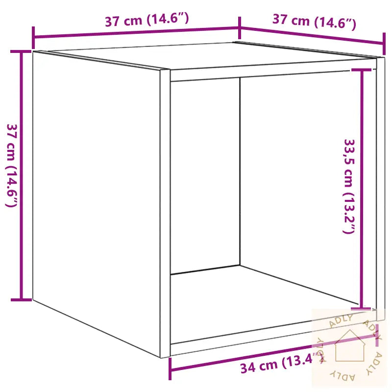 Veggskap 2 Stk. Artisan Eik 37X37X37 Cm Ingeniørtre