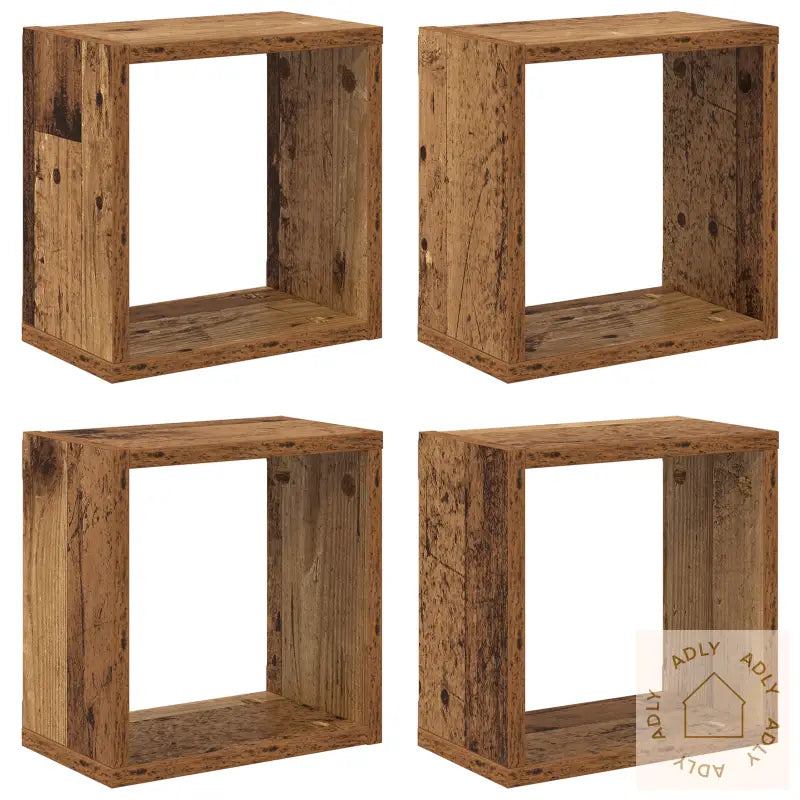 Vegghyller Gammelt Tre Solid Gjenvunnet Tre 26 X 15 X 26 Cm