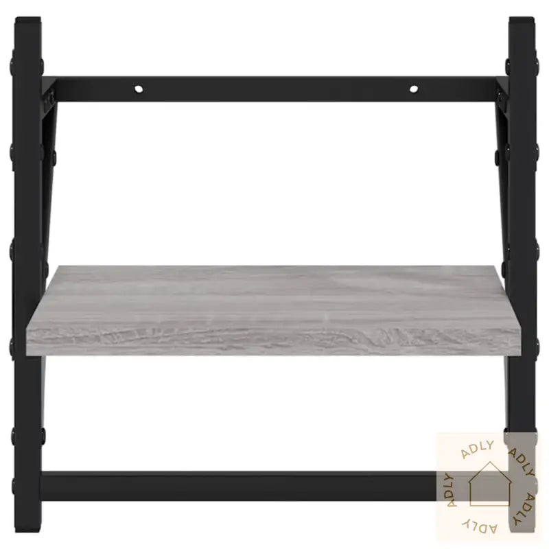 Vegghyller Med Stenger 2 Stk Grå Sonoma 30X25X30 Cm