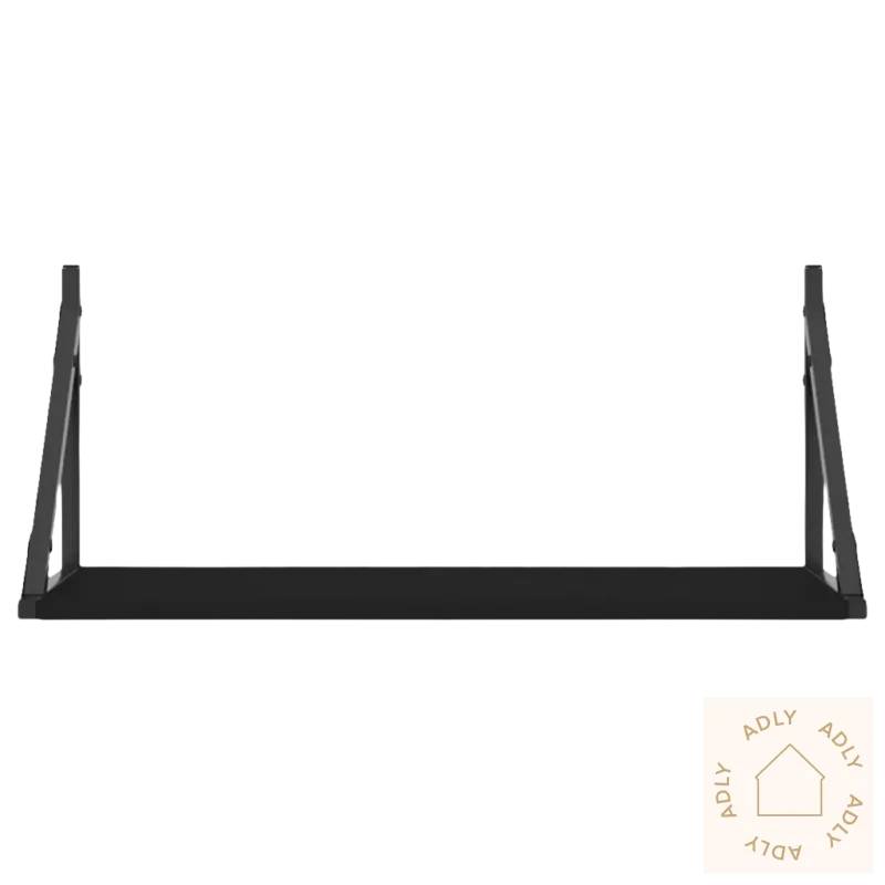 Sort stående hyller i solid treverk, perfekt for stilige møbler hjemme