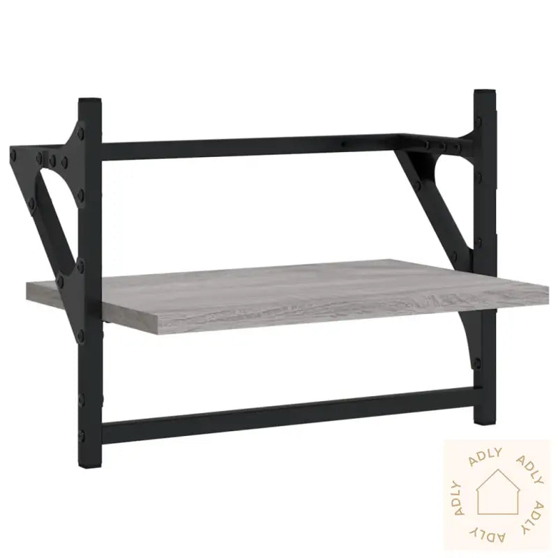 Vegghyller Med Stenger 2 Stk Grå Sonoma 40X25X30 Cm