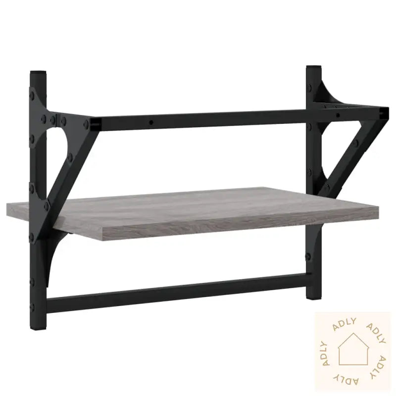 Vegghyller Med Stenger 2 Stk Grå Sonoma 40X25X30 Cm