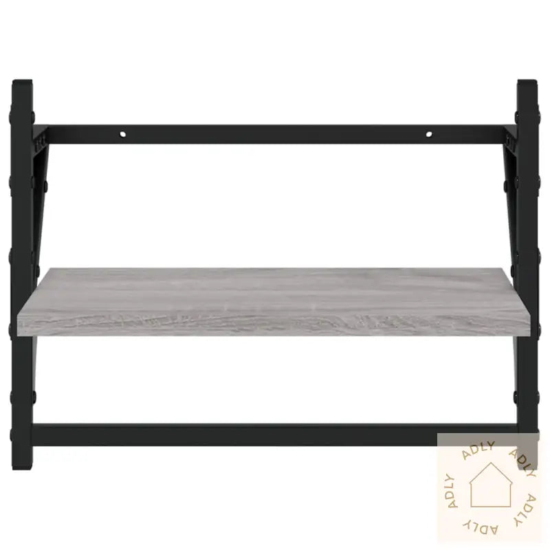 Vegghyller Med Stenger 2 Stk Grå Sonoma 40X25X30 Cm