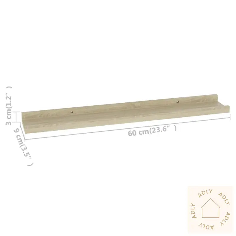 Vegghyller 4 Stk Sonoma Eik 60X9X3 Cm
