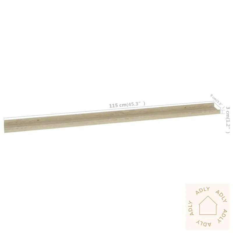 Vegghyller 4 Stk Sonoma Eik 115X9X3 Cm