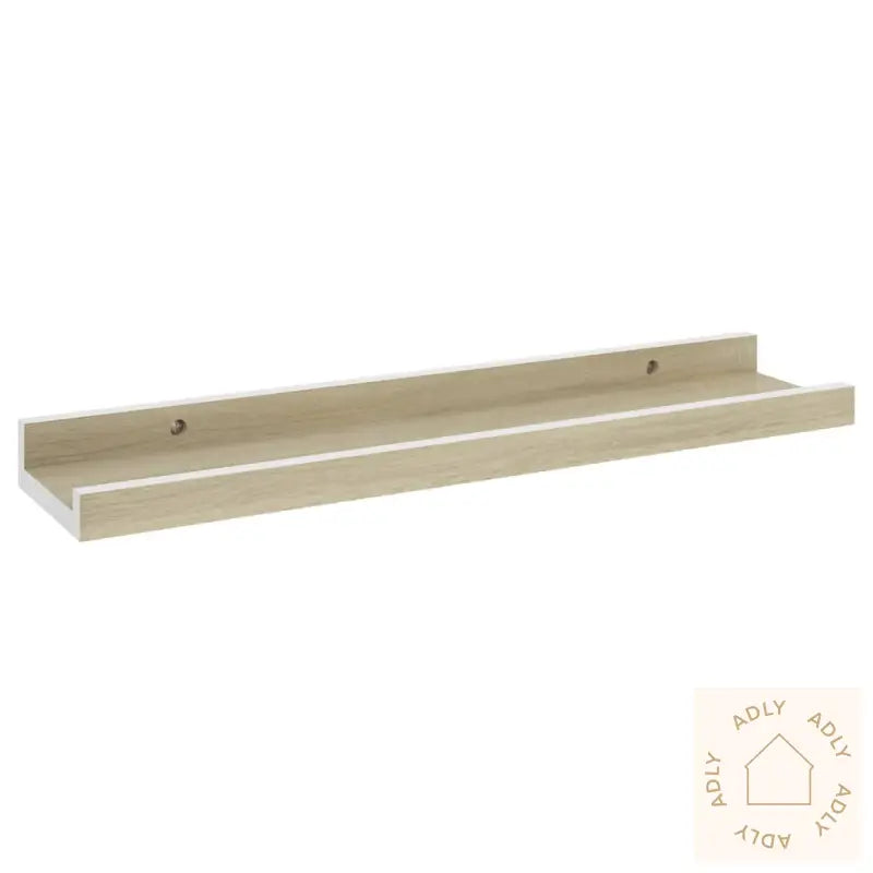 Vegghyller 4 Stk Hvit Og Sonoma Eik 40X9X3 Cm