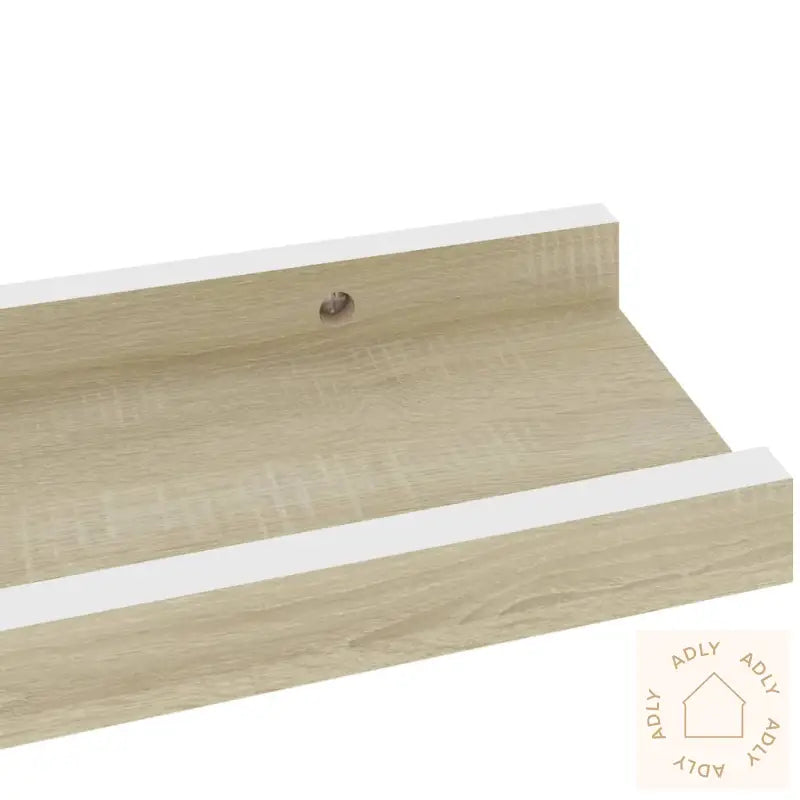 Vegghyller 4 Stk Hvit Og Sonoma Eik 40X9X3 Cm