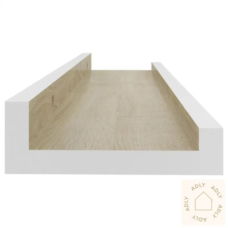 Vegghyller 4 Stk Hvit Og Sonoma Eik 40X9X3 Cm