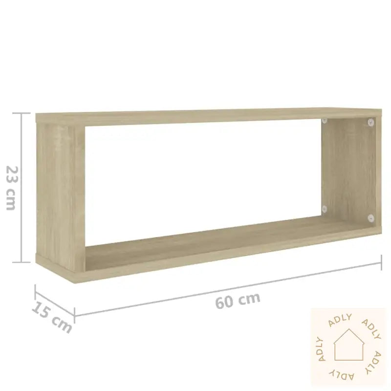 Vegghyller Kubeformet 6Stk Sonoma Eik 60X15X23Cm Konstruert Tre