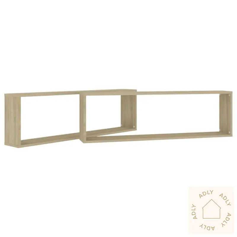 Vegghyller Kube 2 Stk Sonoma Eik 100X15X30 Cm Konstruert Tre