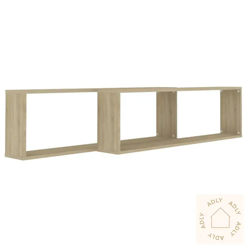 Vegghyller Kube 2 Stk Sonoma Eik 100X15X30 Cm Konstruert Tre