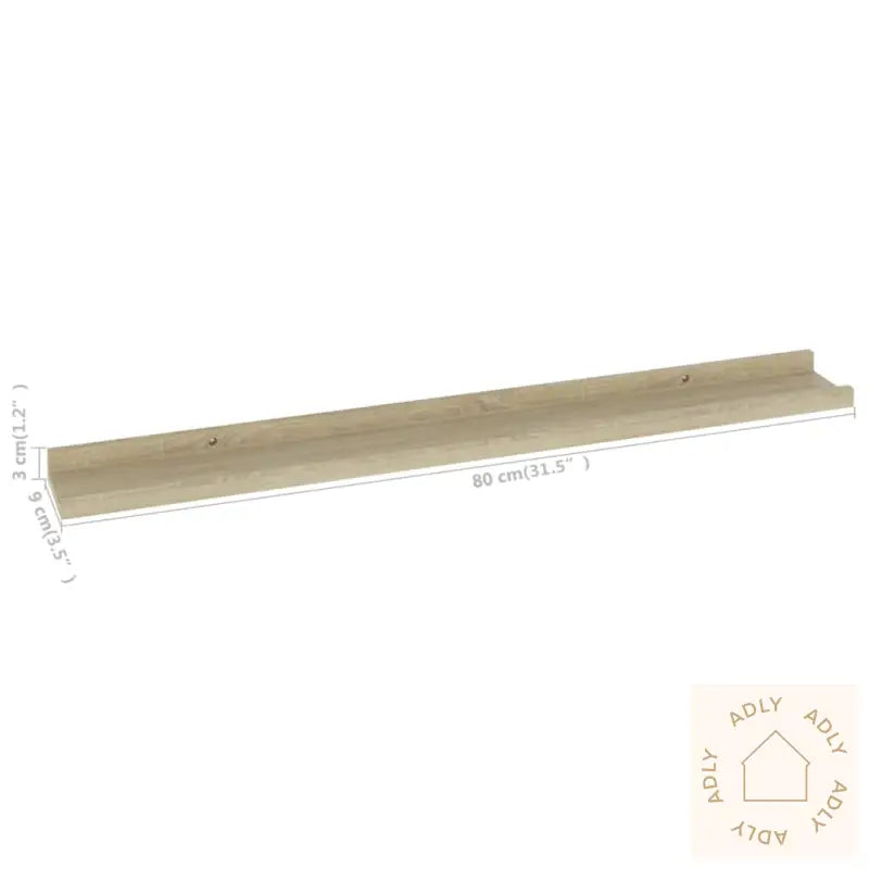 Vegghyller 4 Stk Sonoma Eik 80X9X3 Cm