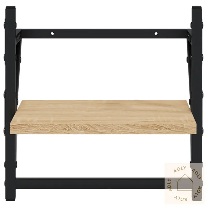 Vegghyller Med Stenger 2 Stk Sonoma Eik 30X25X30 Cm