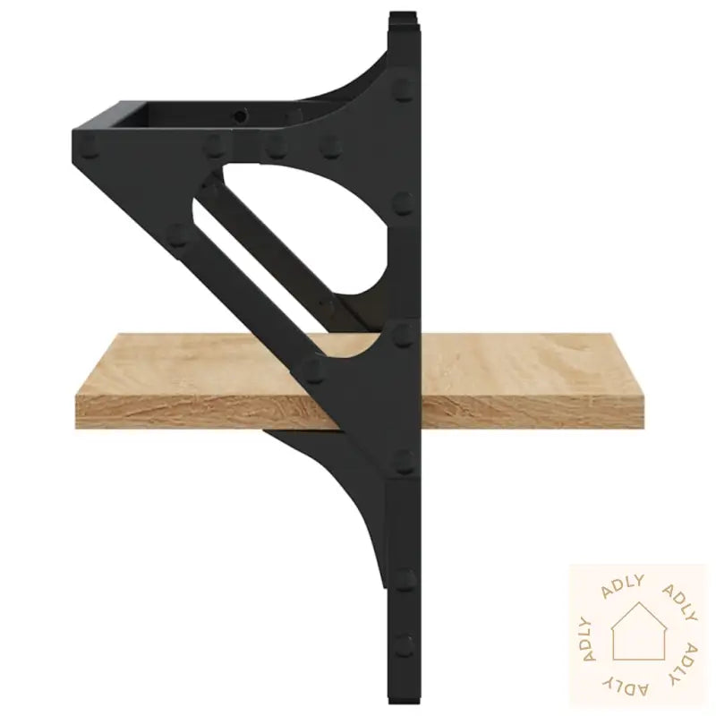 Vegghyller Med Stenger 2 Stk Sonoma Eik 30X25X30 Cm