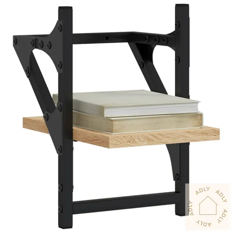 Vegghyller Med Stenger 2 Stk Sonoma Eik 20X25X30 Cm