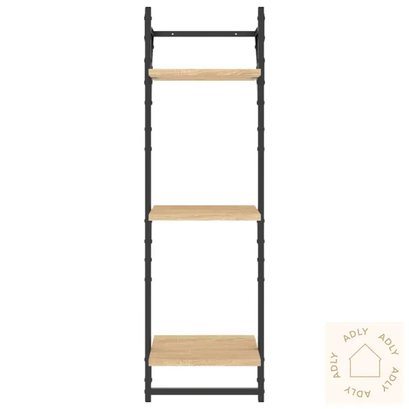Vegghyller Med Stenger 2 Stk Sonoma Eik 30X25X100 Cm