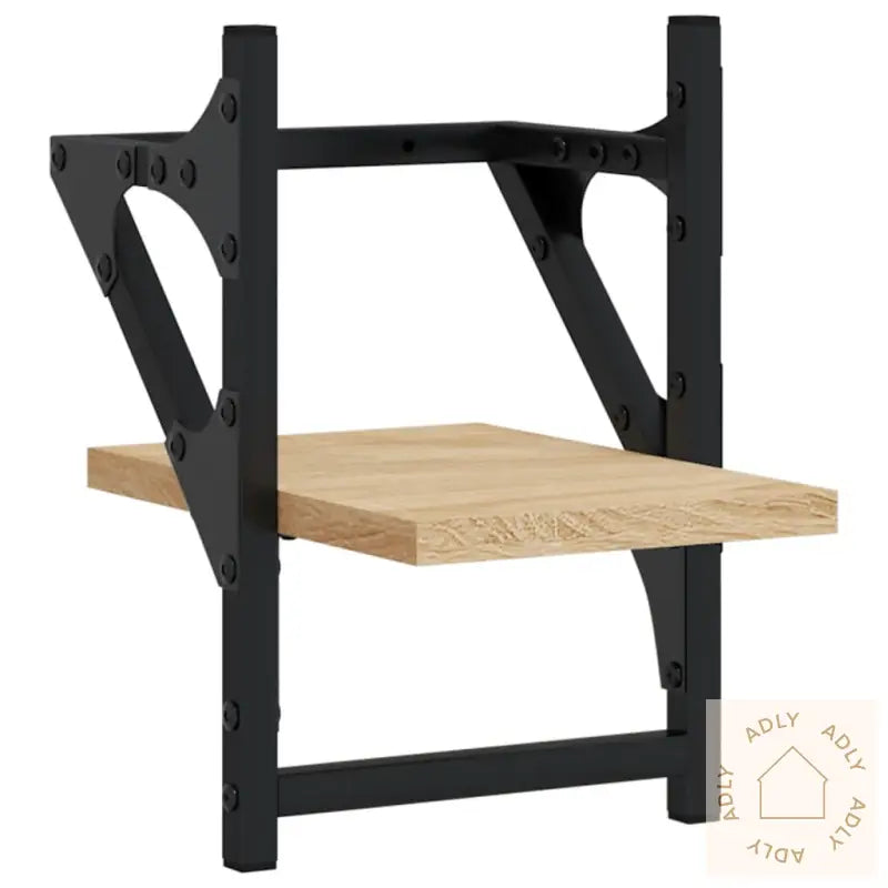 Vegghyller Med Stenger 2 Stk Sonoma Eik 20X25X30 Cm