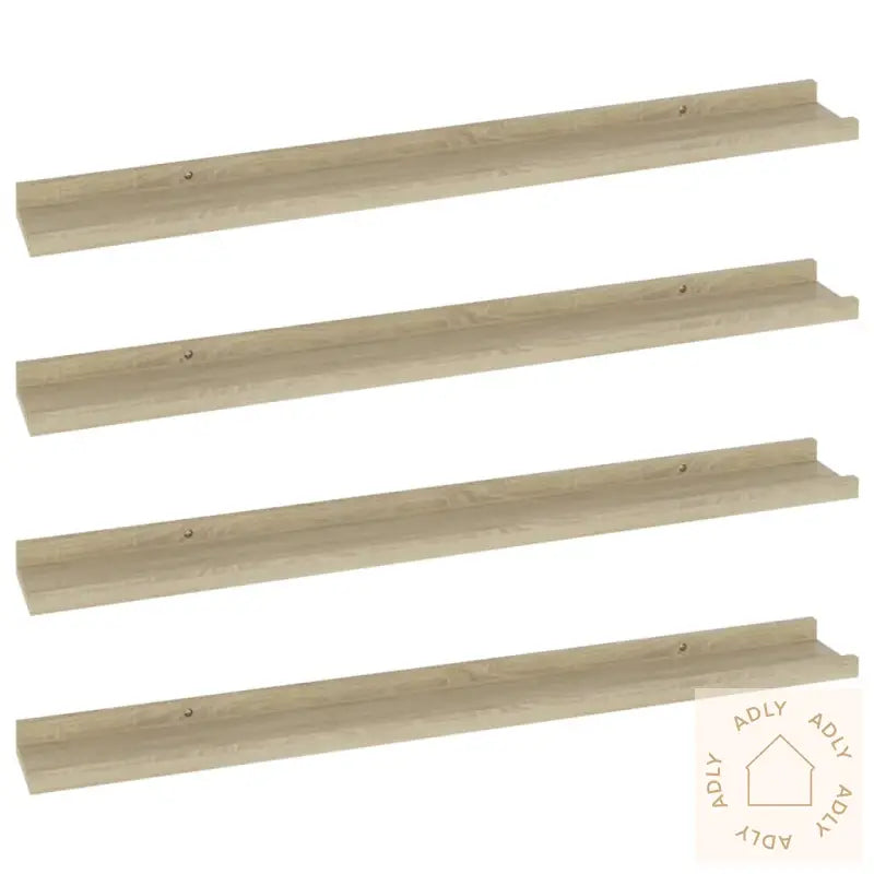 Vegghyller 4 Stk Sonoma Eik 80X9X3 Cm