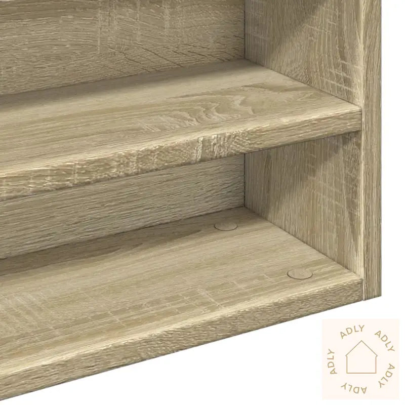 Vitrineskap Sonoma Eik 100X15X58 Cm Konstruert Tre