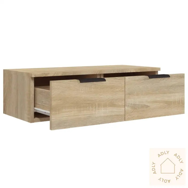 Veggskap 2 Stk Sonoma Eik 68X30X20 Cm Konstruert Tre